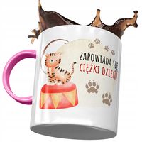 Kubek Różowy Z Tygryskiem Słodki Na Prezent Z Nadrukiem Ze Zdjęciem