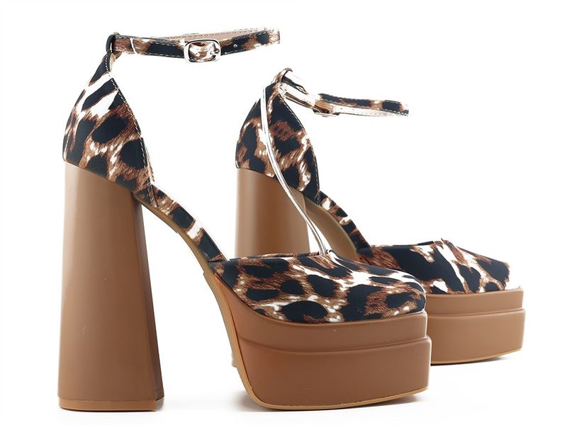 Panterki buty na platformie na słupku 40 zdjęcie 3