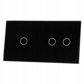 PANEL SZKLANY 1+2 (2 PUSZKI) - CZARNY LIVOLO