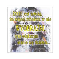 Życie jest sztuką - magnes szklany