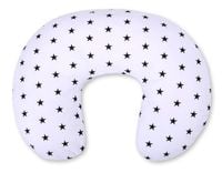 Poduszka rogal do karmienia fasolka + zdejmowana poszewka - Czarne gwiazdki