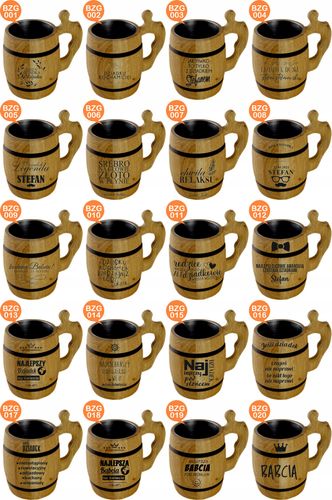 duży dębowy KUFEL do piwa z GRAWEREM napisem PREZENT DLA MAMY na Arena.pl