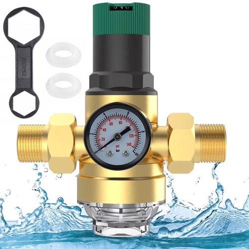 REDUKTOR CIŚNIENIA WODY MOSIĘŻNY 1" DN25 Z FILTREM I MANOMETREM 3/4 na Arena.pl