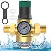 REDUKTOR CIŚNIENIA WODY MOSIĘŻNY 1" DN25 Z FILTREM I MANOMETREM 3/4