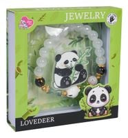 Zestaw Biżuterii Panda Biała Bransoletka