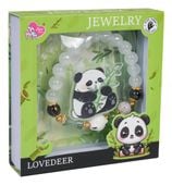 Zestaw Biżuterii Panda Biała Bransoletka