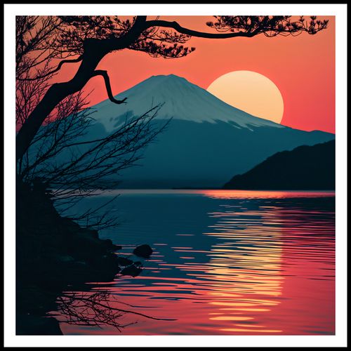 Plakat 80x80cm Góra Wieczorem na Arena.pl