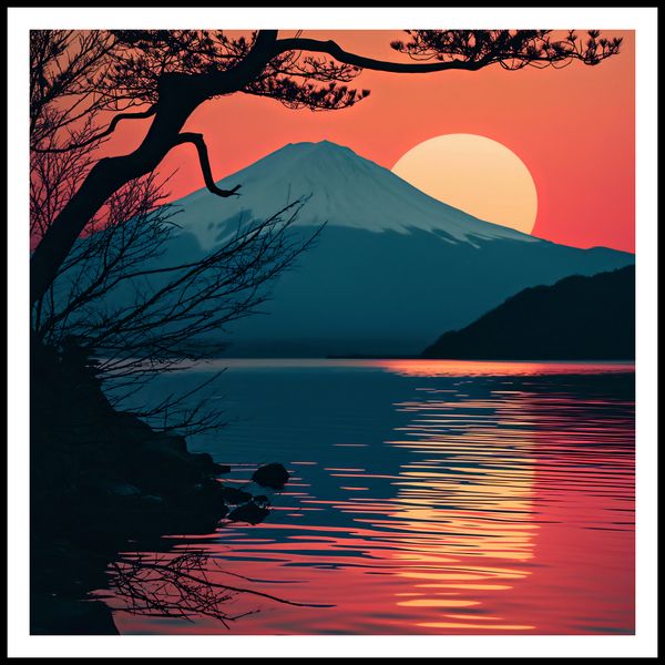 Plakat 80x80cm Góra Wieczorem zdjęcie 3