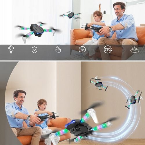 DRON Z PODWÓJNE KAMERY E99D DLA DZIECI TRANSMISJA WIFI +2 BATERIE ZESTAW na Arena.pl