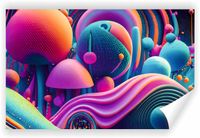 Fototapeta PREMIUM STRUKTURA ZMYWALANA 3D kolorowe jasne tło abstrakcja