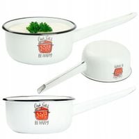 RONDEL 1,5L EMALIOWANY GŁADKI WZÓR BE HAPPY GARNEK RONDELEK TRADYCYJNY