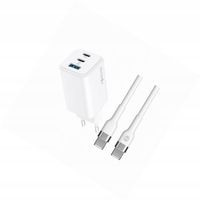 Szybka ładowarka GaN 65W 3 wejścia z długim kablem 2m do iPhone 16 Pro Max