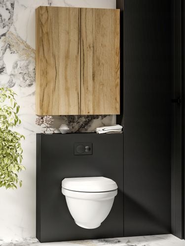 Szafka wisząca EVA 80 nad geberit  dąb craft złoty (W1) na Arena.pl