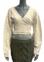 Bluzka dzianinowa z długim rękawem Saffron Barker Cream Top In The Style 16