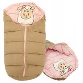 Śpiworek do wózka 4w1 SHEEP BEIGE-PINK