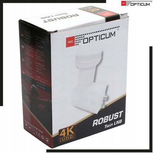 Konwerter Satelitarny Twin LNB 4K UHD Opticum Robust Mocny 01dB na Arena.pl