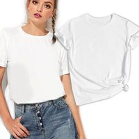 BLUZKA T-SHIRT GŁADKA BAWEŁNIANA luźna #XL b/70