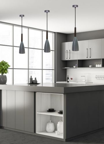 Flen lampa wisząca 1x40W E27 szary na Arena.pl