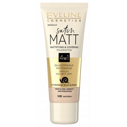 EVELINE PODKŁAD MATUJACY SATIN MATT 30ml 103 zdjęcie 1