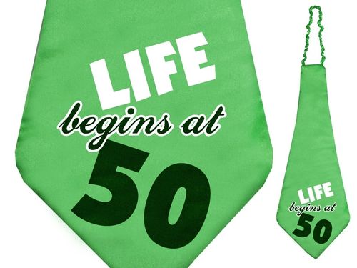 Krawat Life begin at 50 na Arena.pl