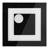 Oprawa schodowa LAMPKA z CZUJNIKIEM RUCHU ZMIERZCHU LED 230V CZARNA ZIMNA