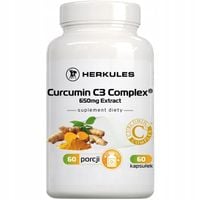 HERKULES Curcumin C3 Complex 650mg Extract 60caps EKSTRAKT Z KURKUMY WYCIĄG