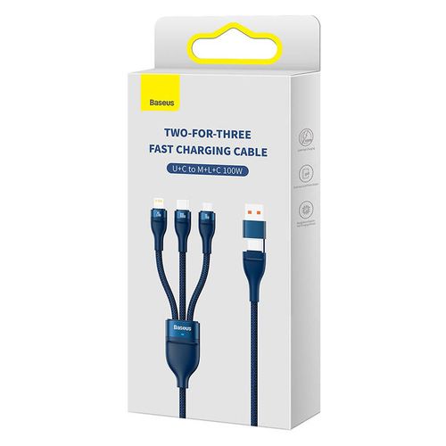 kabel usb 3w1 baseus flash series 2, usb-c + micro usb + lightning na Arena.pl