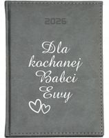 KALENDARZ A5 2026 DZIENNY KSIĄŻKOWY NADRUK UV DLA KOCHANEJ BABCI + IMIĘ