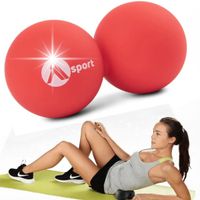PODWÓJNA PIŁKA DO MASAŻU ROLLER SILIKONOWY 63MM MASAŻER LACROSSE CROSSFIT