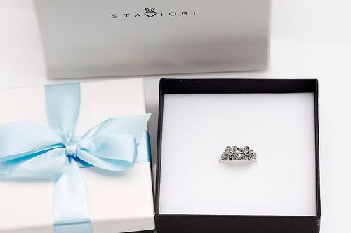 Srebrny pierścionek PDM4114 - Markazyty na Arena.pl