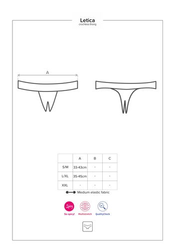stringi koronkowe otwarte obsessive czarne l/xl na Arena.pl