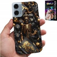 ETUI DO MOTOROLA MOTO G85 5G - KRÓL POKER KOŚCI AS WZORY DLA MEN +SZKŁO