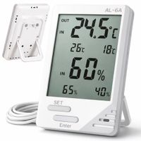 Stacja pogodowa LCD termometr sonda higrometr magnes pokojowy zew