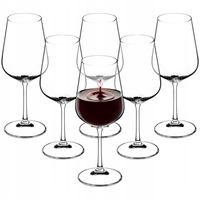 KIELISZKI DO WINA CZERWONEGO KOMPLET 6 SZT 450ML