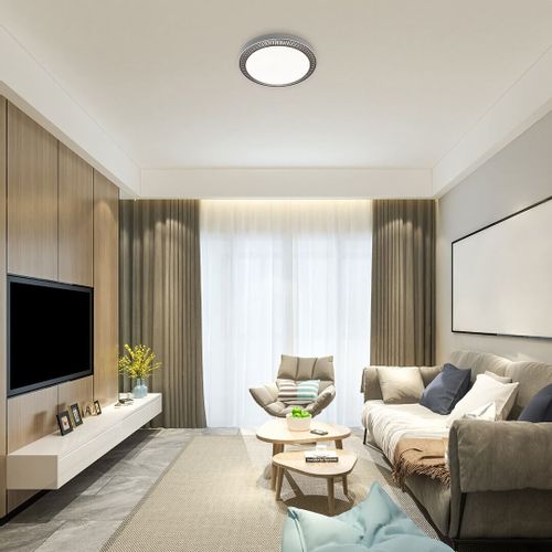 LAMPA sufitowa MATEA 3000 Rabalux okrągła OPRAWA plafon LED 40W 3000K - 6000K z pilotem plafoniera brązowa na Arena.pl