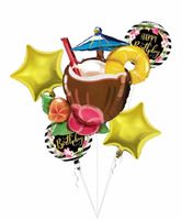 Zestaw balonów foliowych z kokosem, 5 szt.