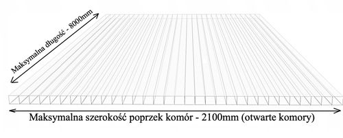 Poliwęglan komorowy 500x700 bezbarwny 10 mm na Arena.pl