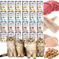 MOKRA KARMA DLA KOTA 75% MIĘSA 24x 415g. KAWAŁKI W SOSIE TUF TUF MIX