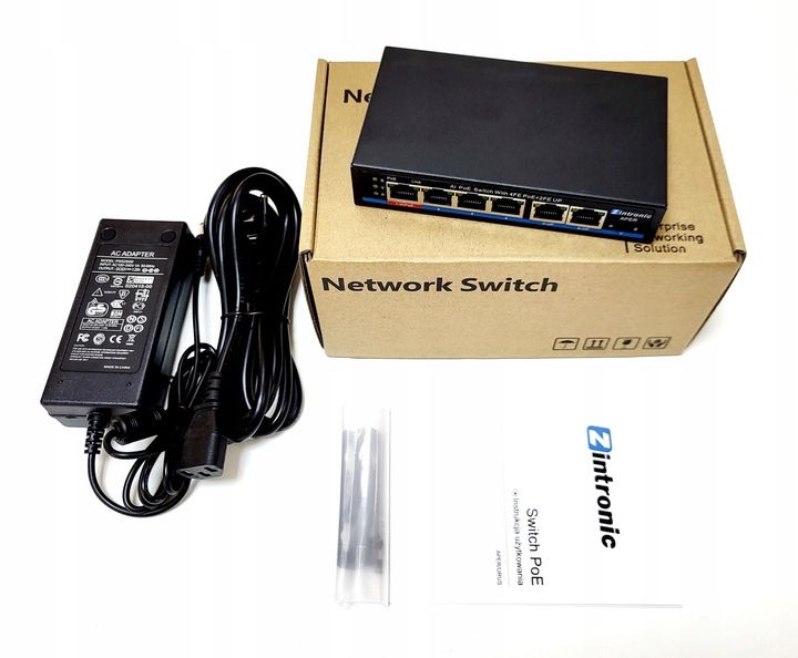 Switch POE 4xPOE 2xUplink 65W HI-POE APER zdjęcie 7