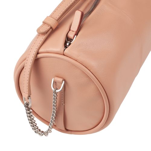 Skórzana damska mała torebka na ramię z łańcuszkiem kształt tuby DUDU na Arena.pl