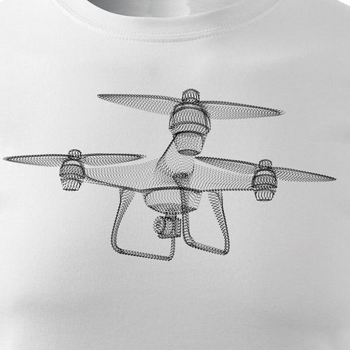 Koszulka z dronem DJI dron drone quadrocopter męska biała REGULAR XL na Arena.pl