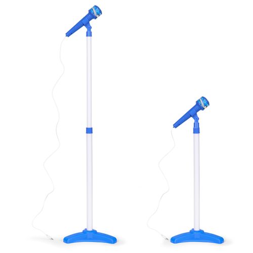 Zestaw gitara elektryczna mikrofon statyw dla dzieci MP3 - niebieska na Arena.pl