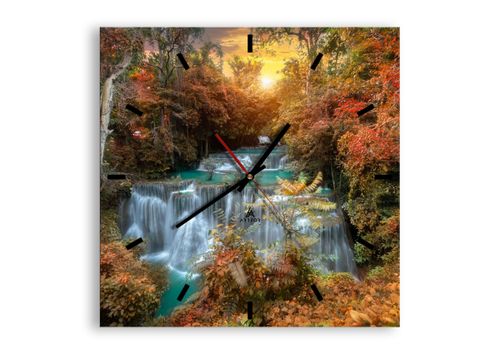 Zegar Ścienny - Wodospad Kaskada - 40X40 Cm - C3Ac40X40-3995 na Arena.pl