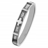 SREBRNY RÓŻANIEC NA PALEC OBRĄCZKA RÓŻAŃCOWA R .12