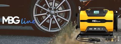 Kompresor samochodowy MBG Pro 12 V 230 V sprężarka pompka latarka 35 l/min na Arena.pl