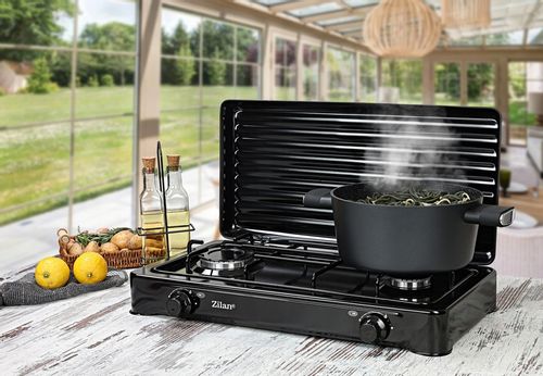 KUCHENKA GAZOWA 2 PALNIKI PRZENOŚNA + WĄŻ REDUKTOR na Arena.pl