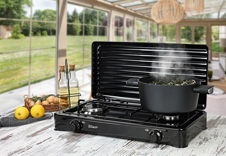 KUCHENKA GAZOWA 2 PALNIKI PRZENOŚNA + WĄŻ REDUKTOR zdjęcie 11