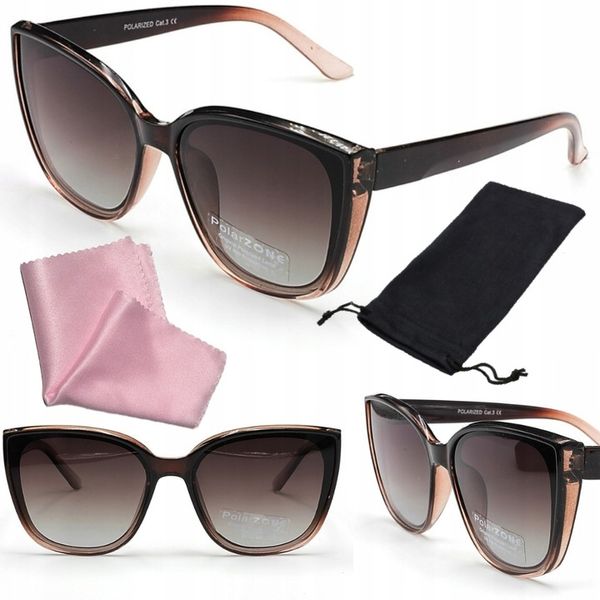 OKULARY PRZECIWSŁONECZNE DAMSKIE POLARZONE MUCHY POLARYZACYJNE UV400 LATO zdjęcie 1