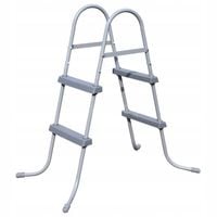DRABINA DO BASENU BEZPIECZNA DWUSTRONNA STABILNA DRABINKA BESTWAY 84CM