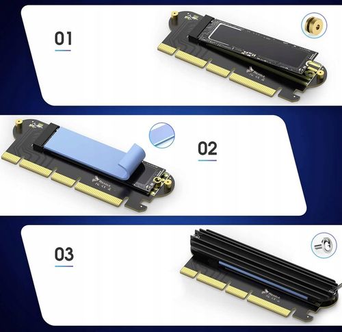 Adapter PCI-E x16 x8 x4 Dysku m.2 SSD NVMe 64Gbps na Arena.pl